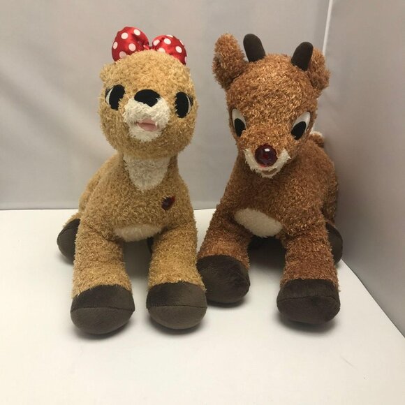 Lot of 2 Build A Bear Rudolph Clarice Reindeer - Picture 2 of 12